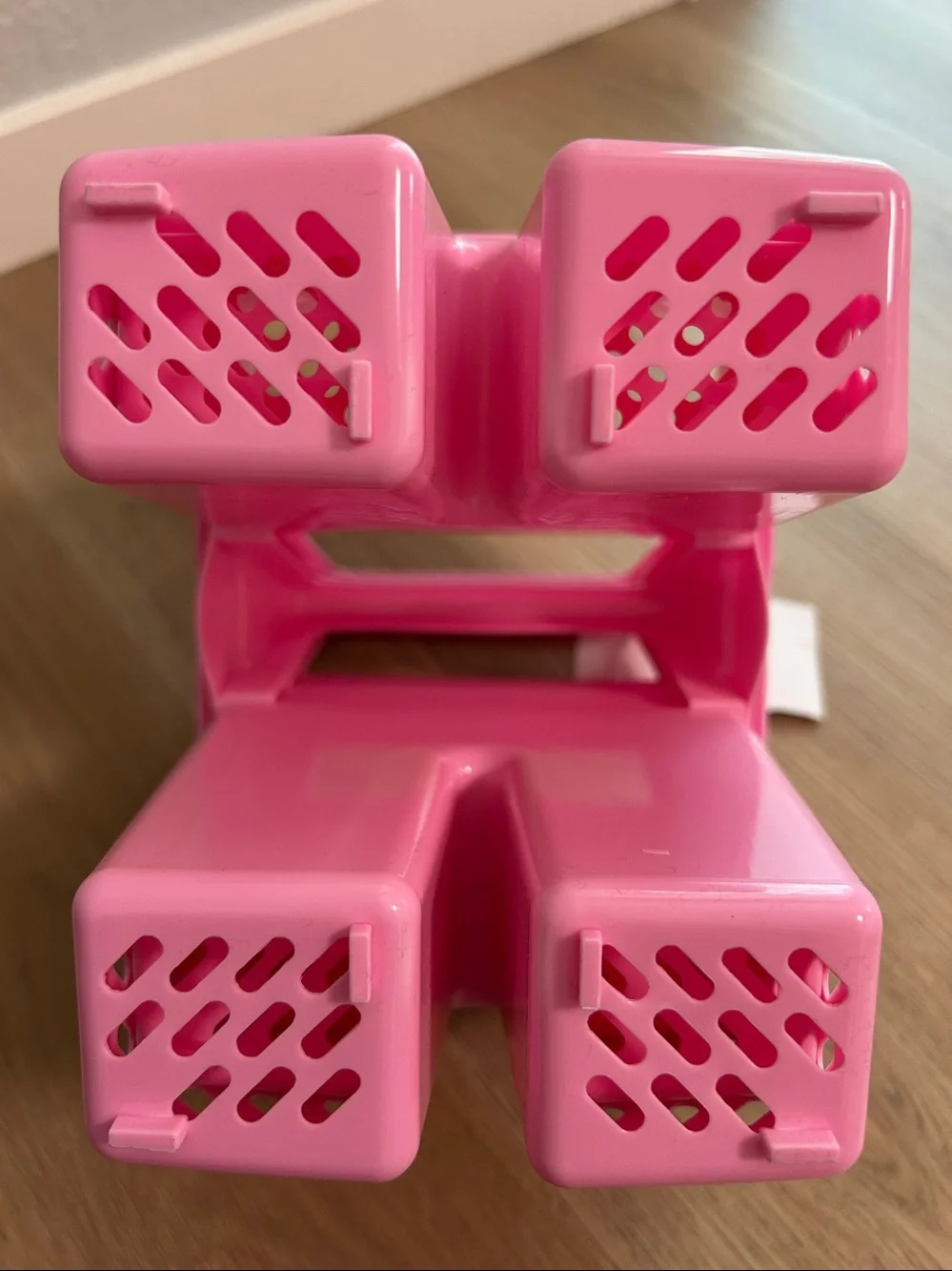 3 Pack Pink Plastic Storage Tote Caddy Organizer with Handle-4 Section Container